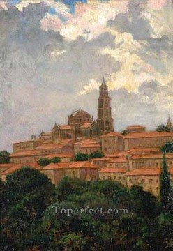  Carroll Canvas - Cathedral at le Puy James Carroll Beckwith